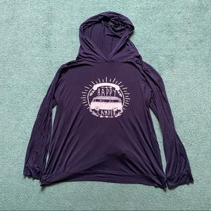 Happy Camper Hooded Long Sleeved Shirt Plus Size